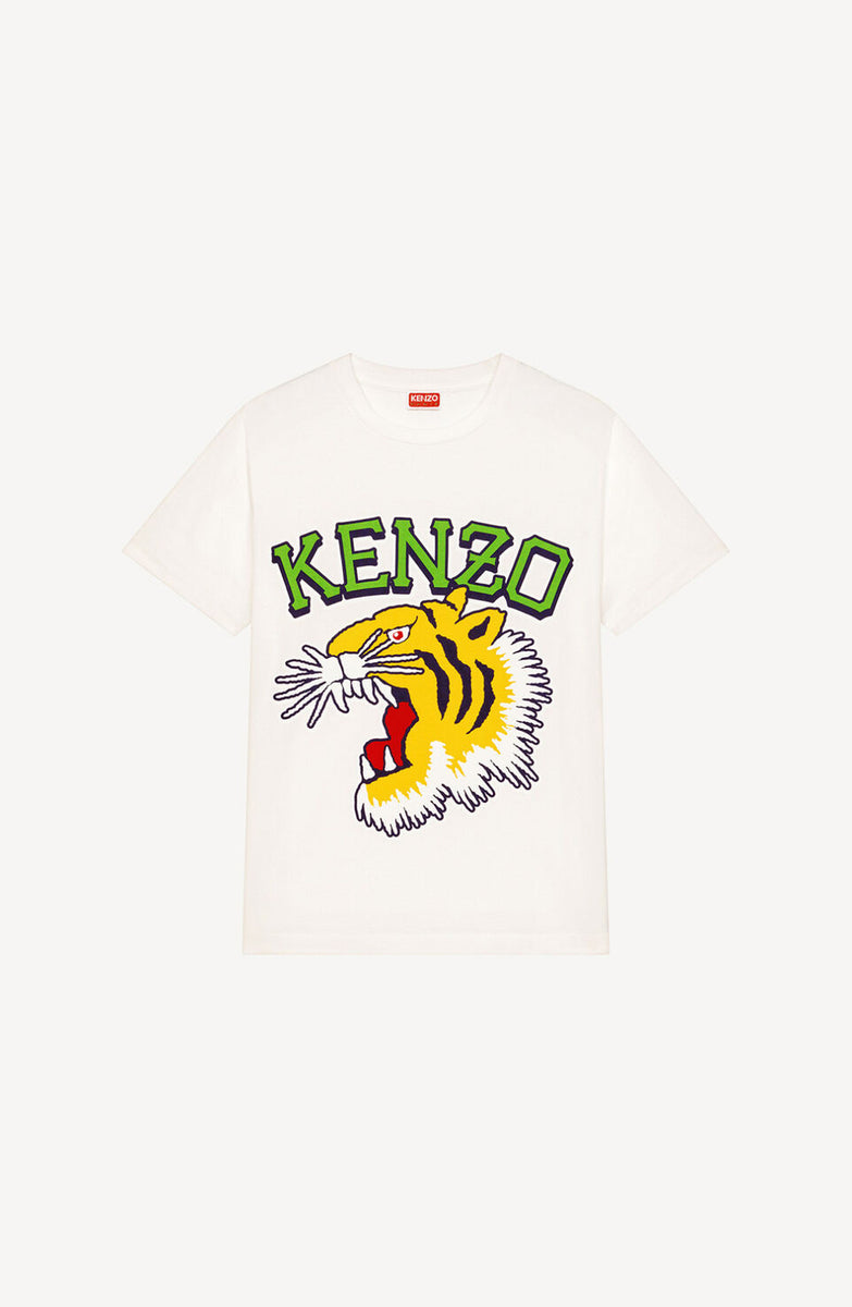 Tiger Varsity T-shirt Blanc Cassé – Tom Greyhound Paris