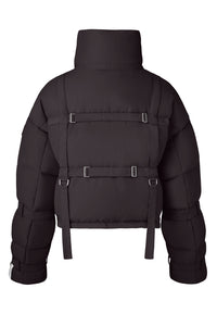 Cropped Down Strap Puffer Graphite