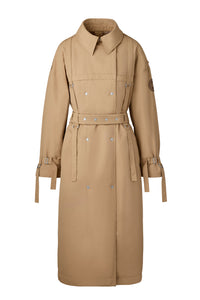 Lightweight Down Strap Trench Coat Tan