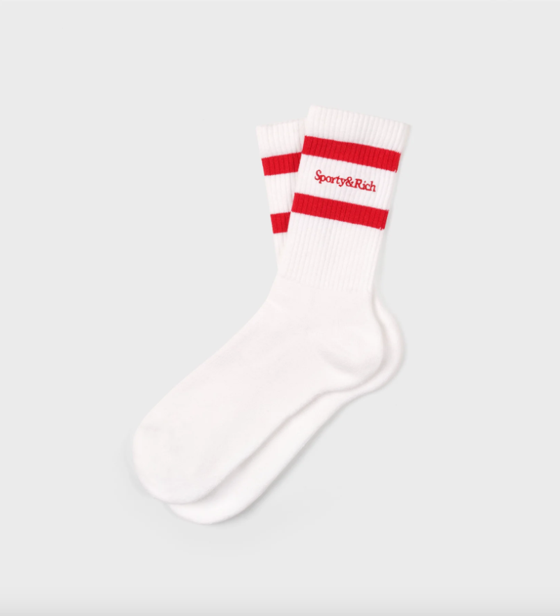 Serif Logo Striped Socks