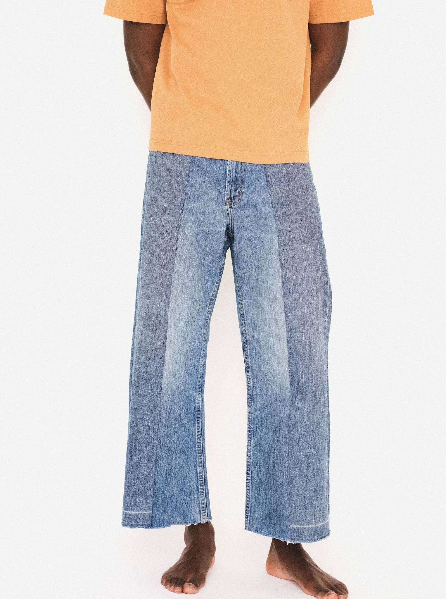 Large Split Pleat Denim 80's Blue – Tom Greyhound Paris